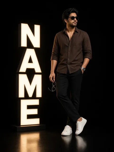 Large 3D Name Sign Portrait