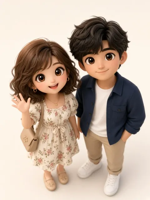 Chibi-Inspired Couple