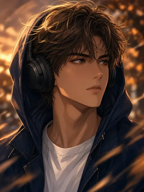 Lofi Aesthetic Anime Boy Portrait