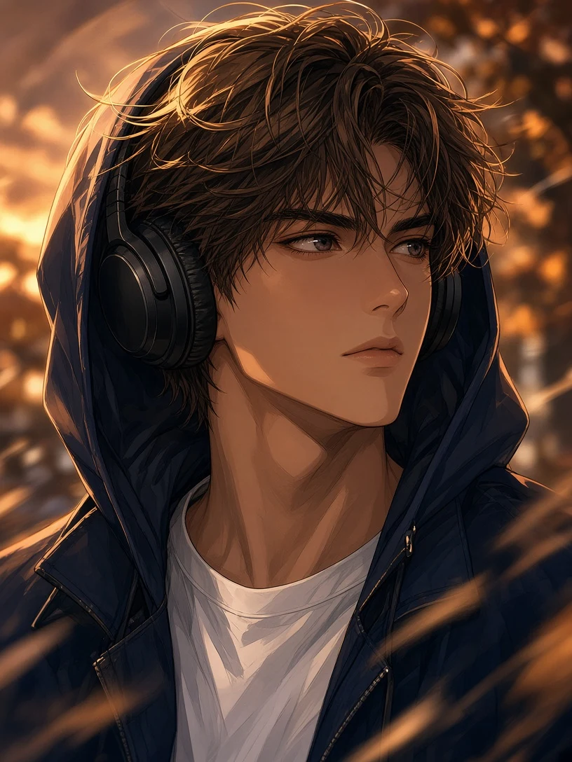 Lofi Aesthetic Anime Boy Portrait