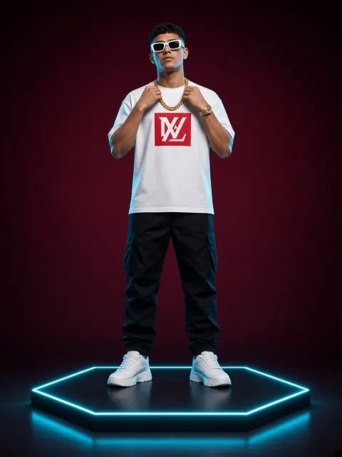 Center Stage in Red and Blue
