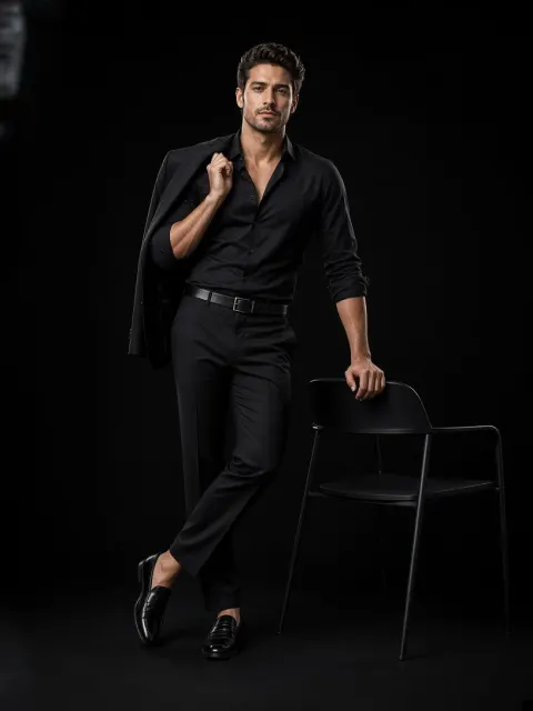 Studio Portrait with Chair