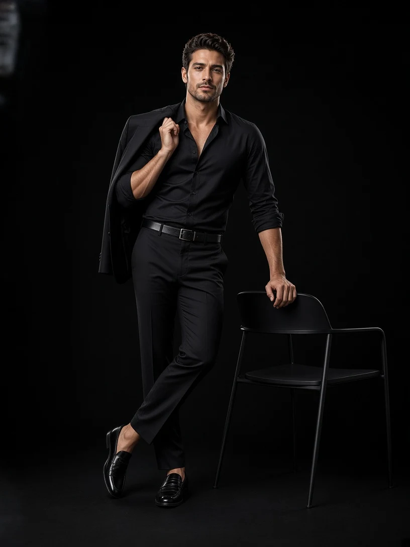 Studio Portrait with Chair