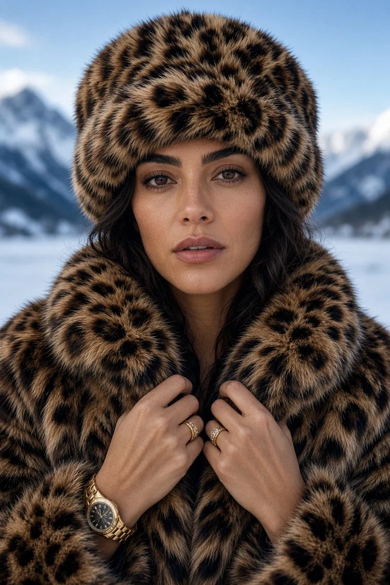 Winter Leopard Portrait