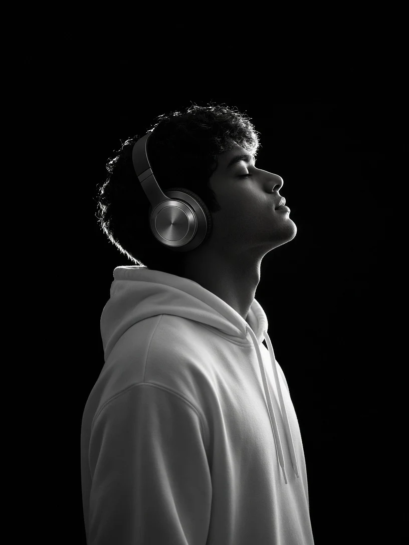 Monochrome Headphone Profile