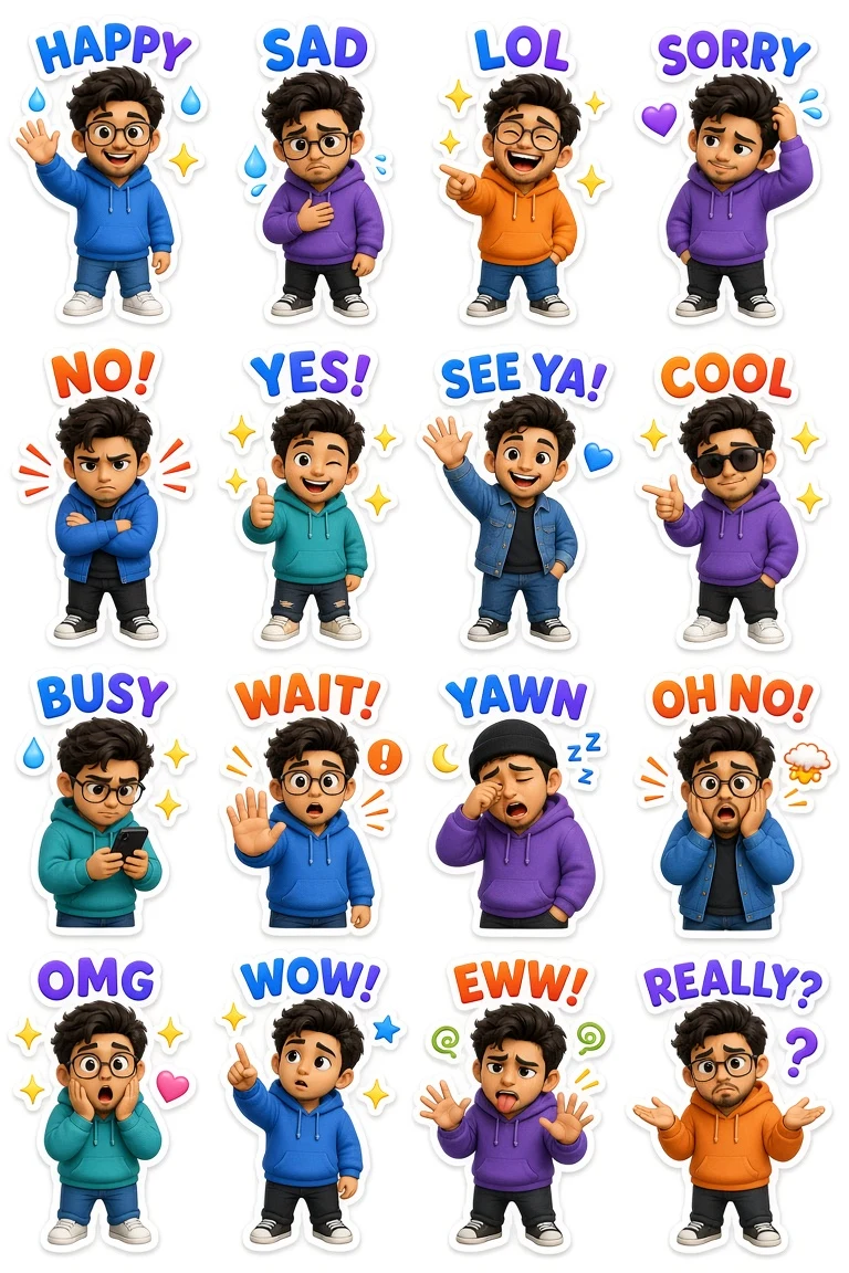 3D Avatar Sticker Pack