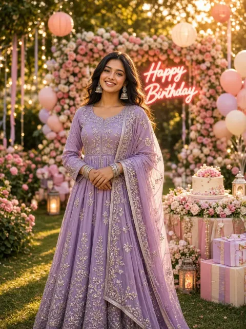 The Birthday Girl in Pastel Purple