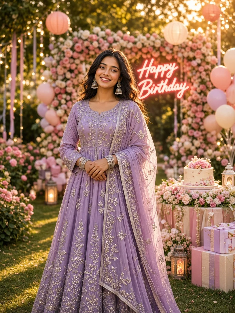 The Birthday Girl in Pastel Purple