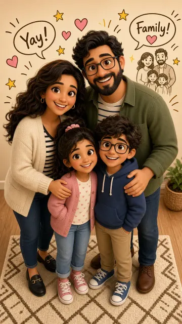 Cozy 3D Family Gathering