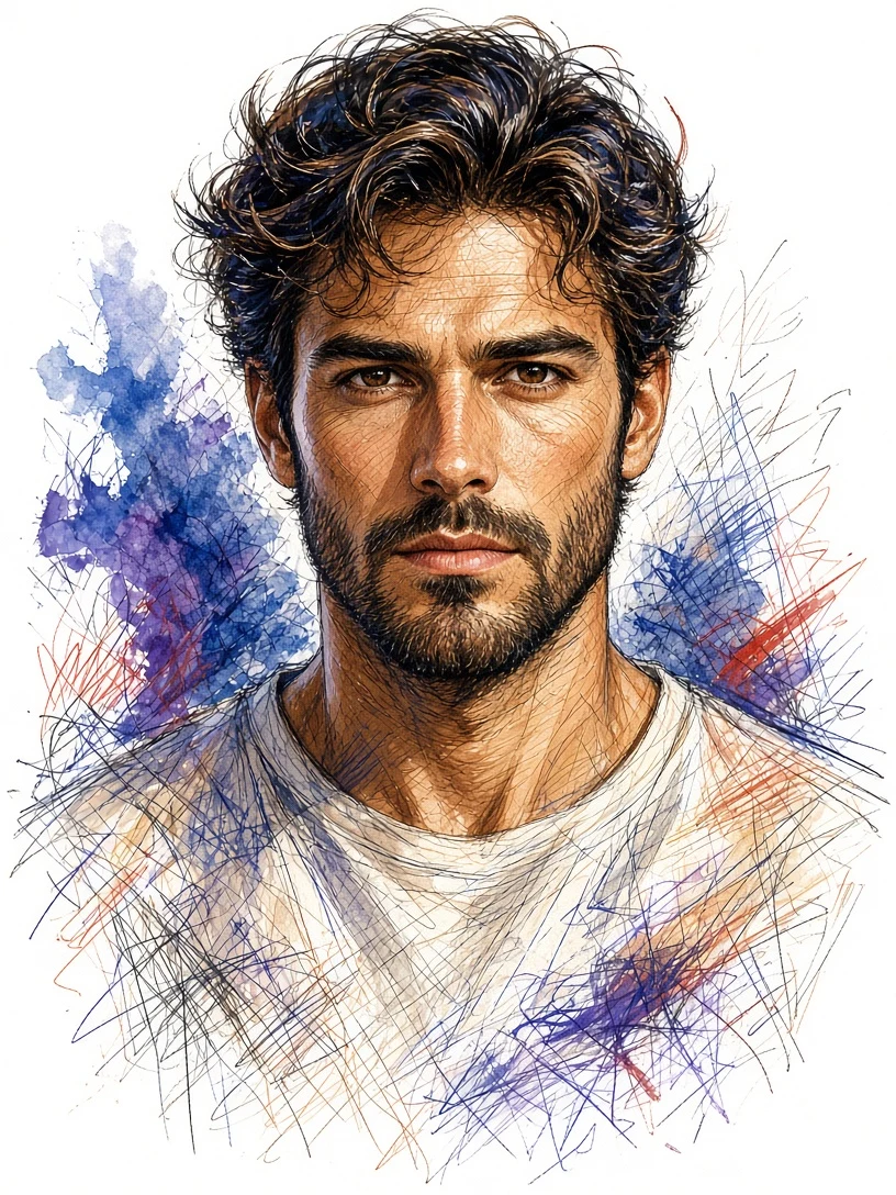 Crosshatched Portrait