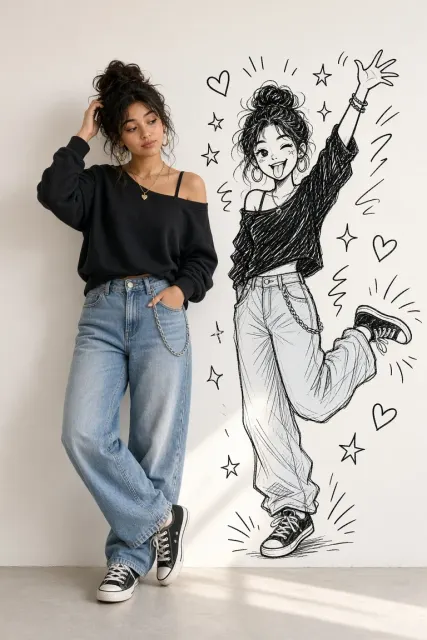 Trending Doodle Shadow