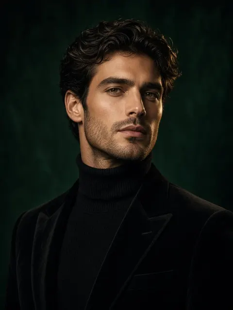 High-End Male Fashion Studio Portrait