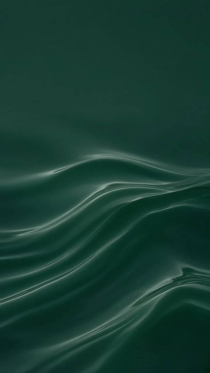 Minimalist Emerald Water Ripples and Fluid Contours