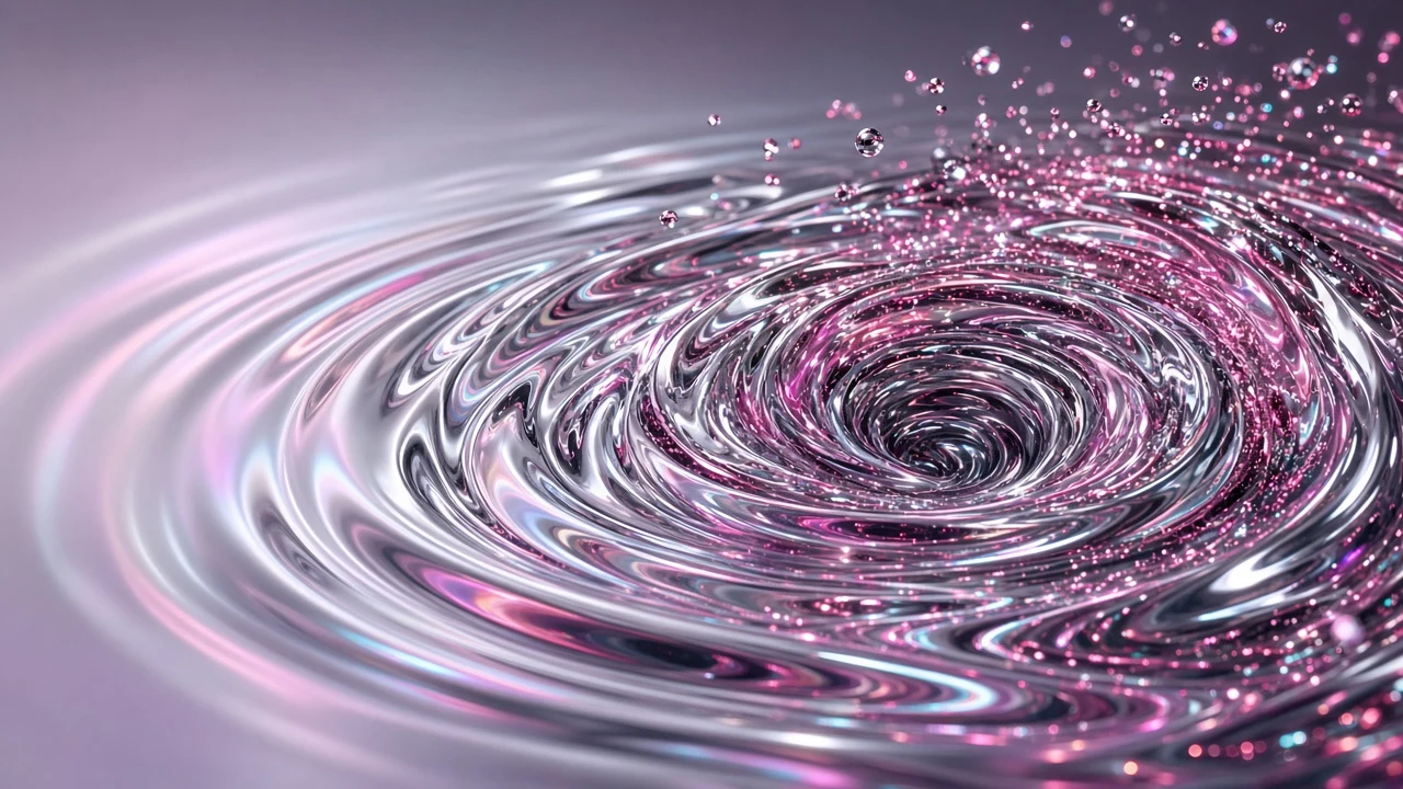 Centrifugal Vortex of Holographic Mercury and Pink Mica