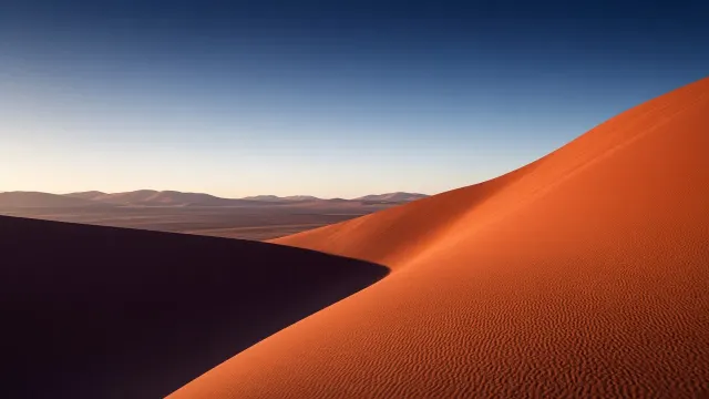 Sossusvlei Red Dune Knife Edge Under Vast Cobalt Sky