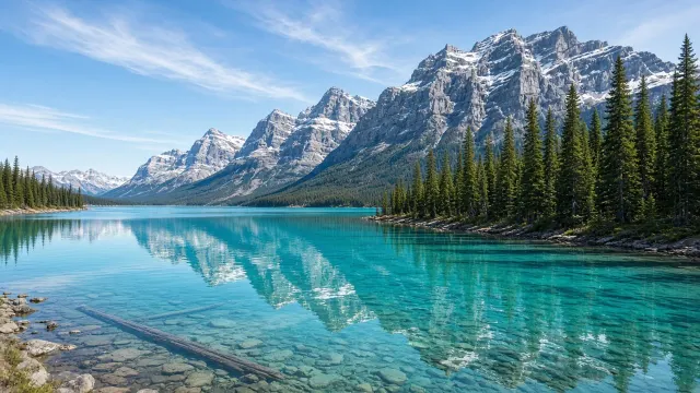 Moraine Lake Glacial Water and Valley of the Ten Peaks