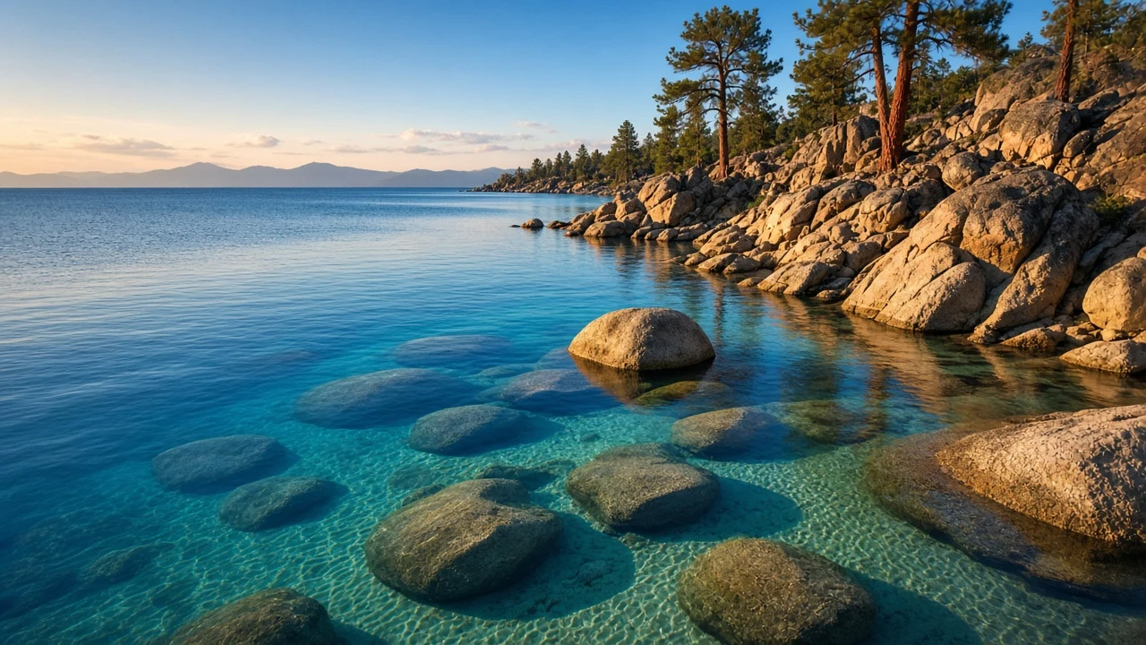 Granite Boulders and Aquamarine Shallows in Lake Tahoe