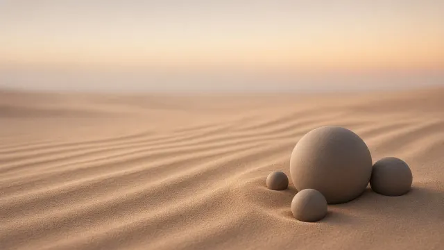 Sculpted Ceramic Spheres and Tactile Dune Waves