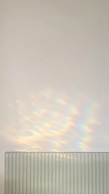 Fluted Frosted Glass Caustics on Alabaster Surface