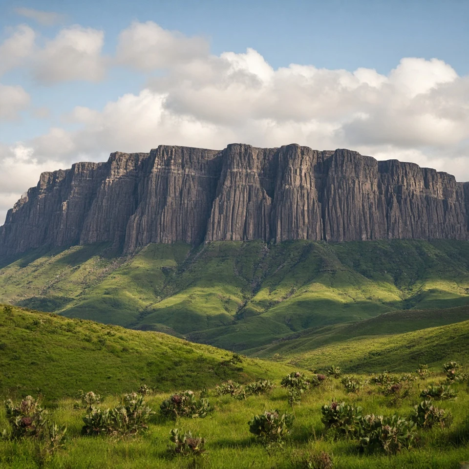 The Monumental Amphitheatre Wall of the Drakensberg