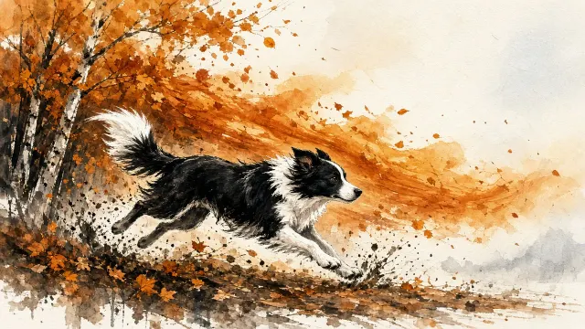 Dynamic Ink Wash and Watercolor Sprint in Autumn Woodland