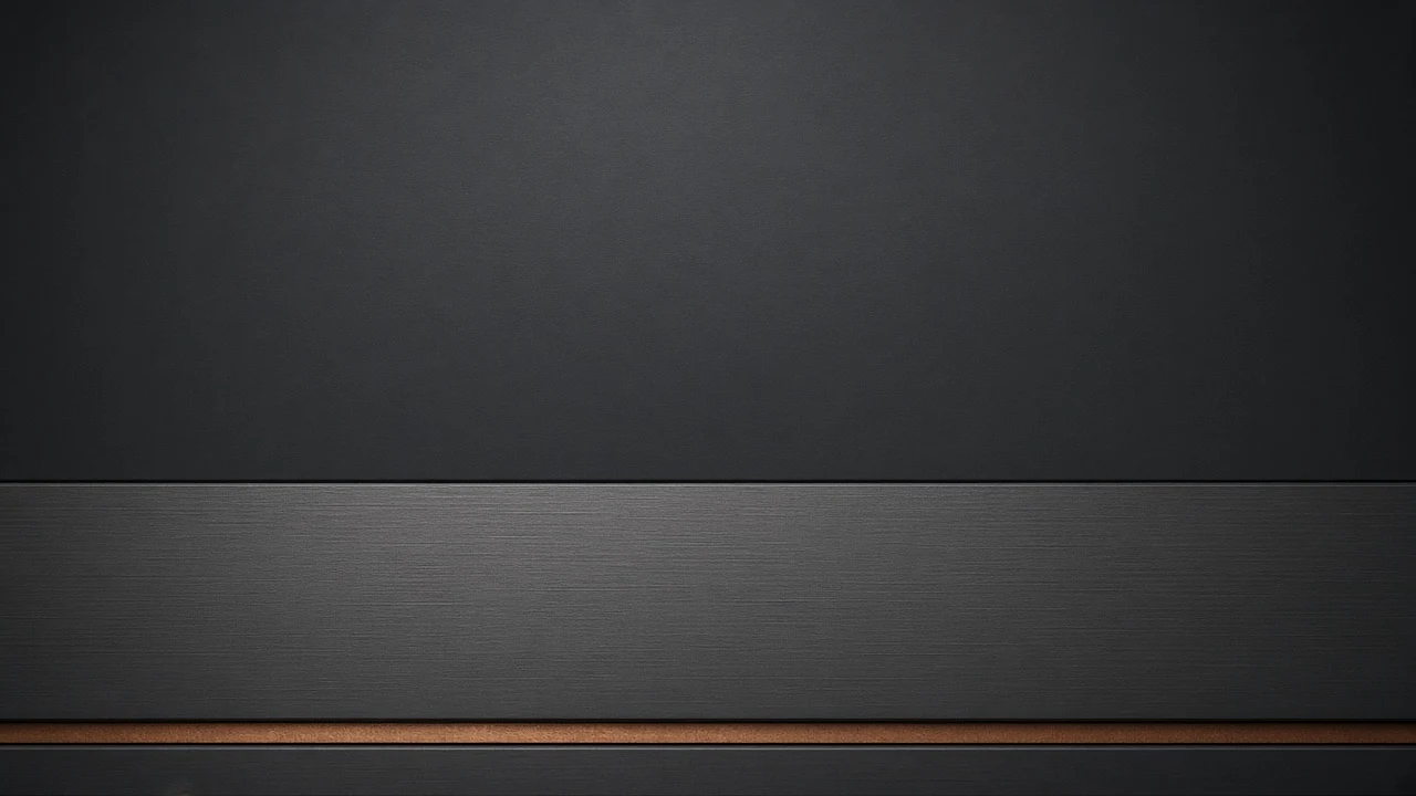 Brushed Obsidian and Satin Titanium Panels with Subtle Copper Reveal