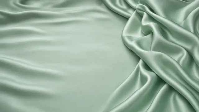 Draped Celadon Silk Charmeuse in Soft Diffused Studio Light