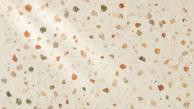 Venetian Terrazzo Aggregate with Terracotta and Forest Green Flecks