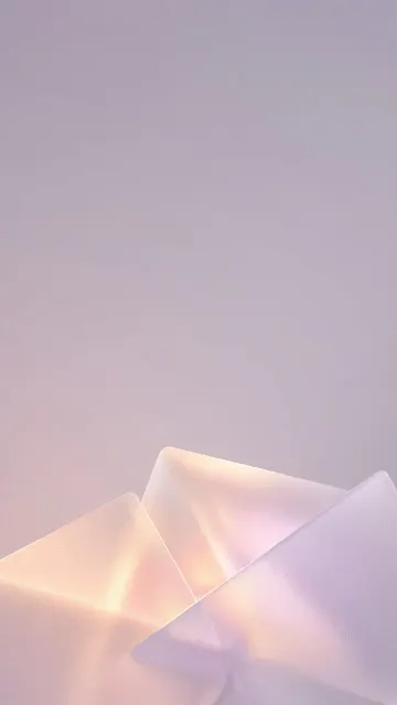 Frosted Acrylic Prisms with Translucent Apricot and Lilac Caustics