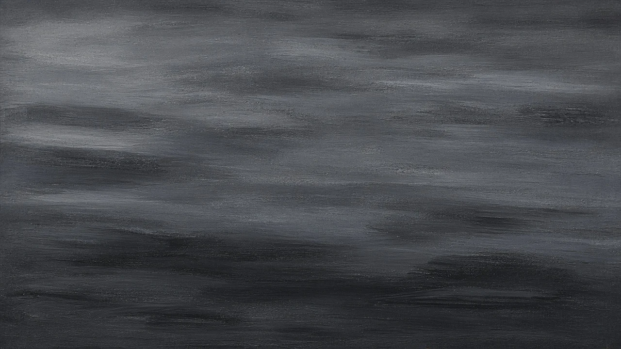 Charcoal Lime-Wash Mural with Broad Atmospheric Dry-Brush Sweeps