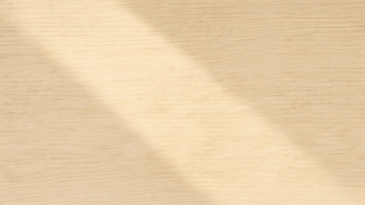Scandinavian Blond Birch Plywood Grain with Soft Diagonal Sunbeam