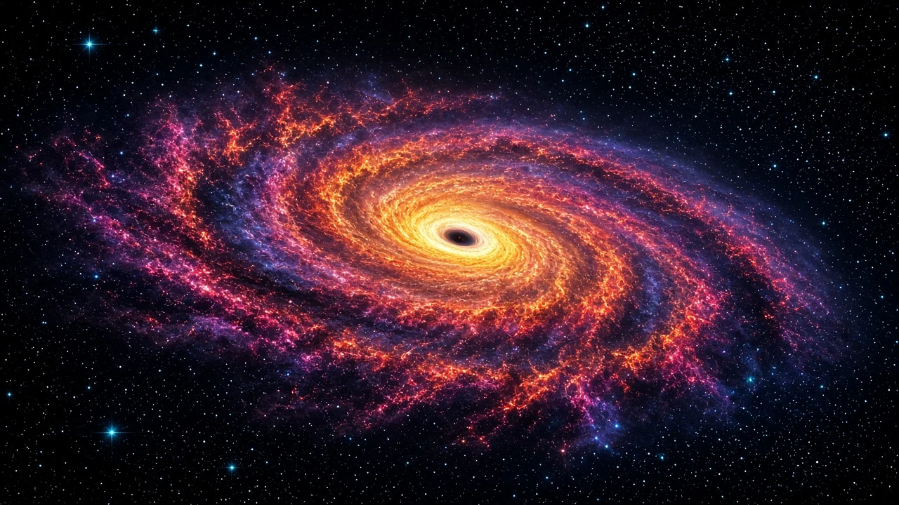 Infrared False-Color Composite of Complex Interstellar Dust Filaments