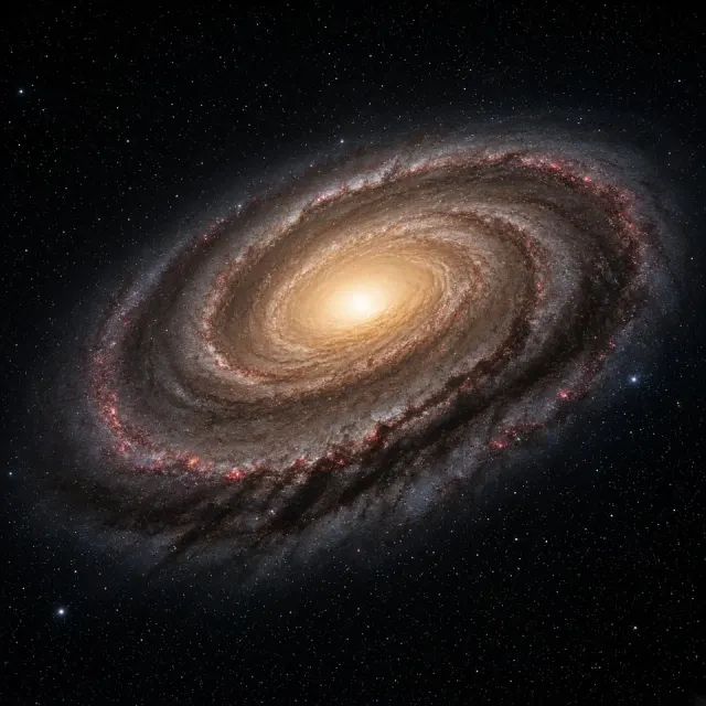 Low-Angle Oblique View of Massive Spiral with Prominent Density Waves