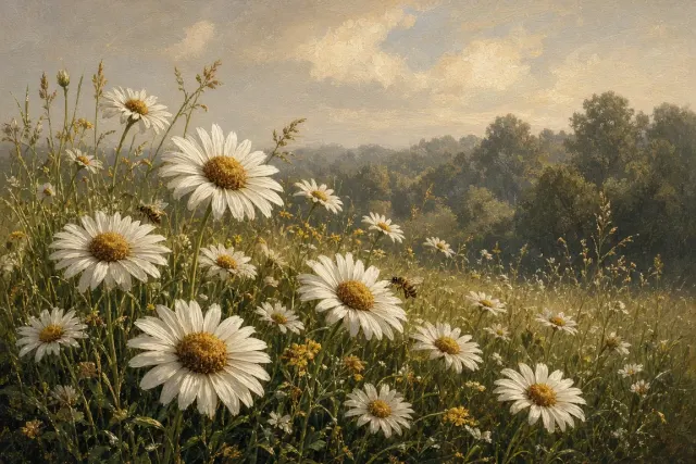 Classical Realist Still Meadow Oil Painting