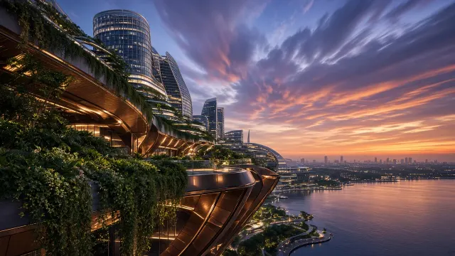 Biophilic Skybridge Curves and Fast Monsoon Cloud Formations
