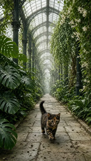 Botanical Conservatory Flagstone Pathway Run