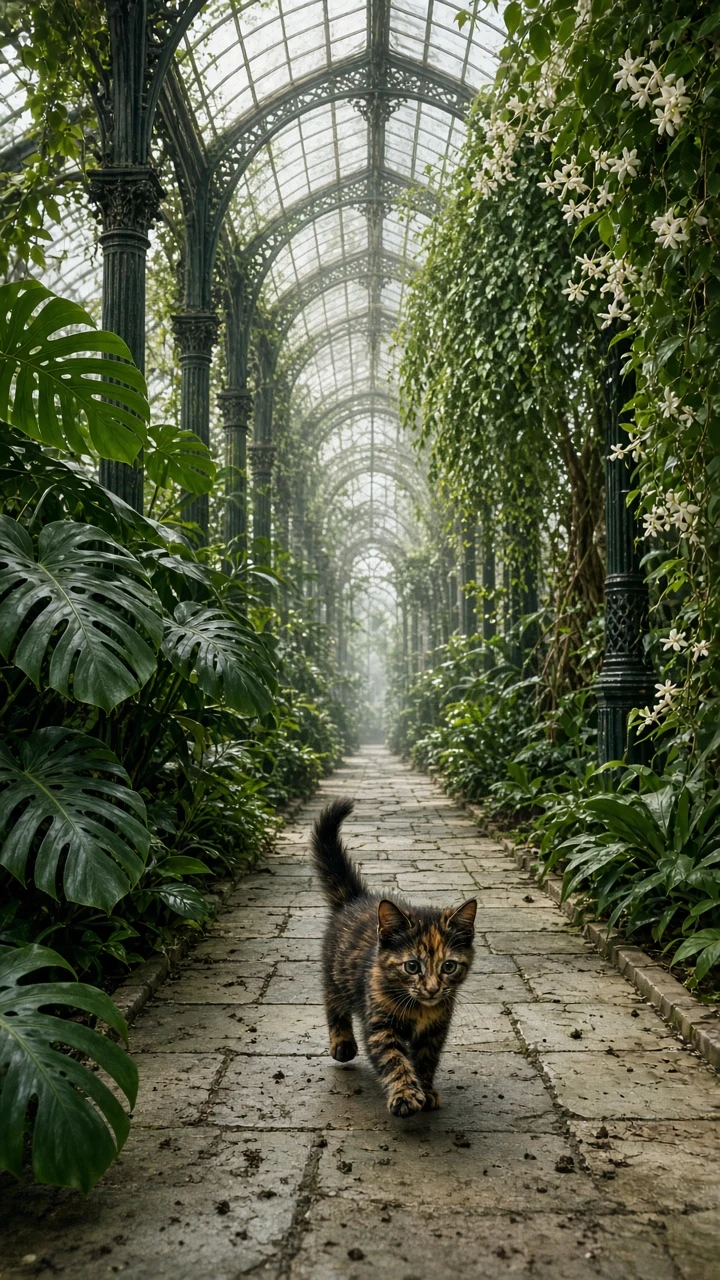 Botanical Conservatory Flagstone Pathway Run