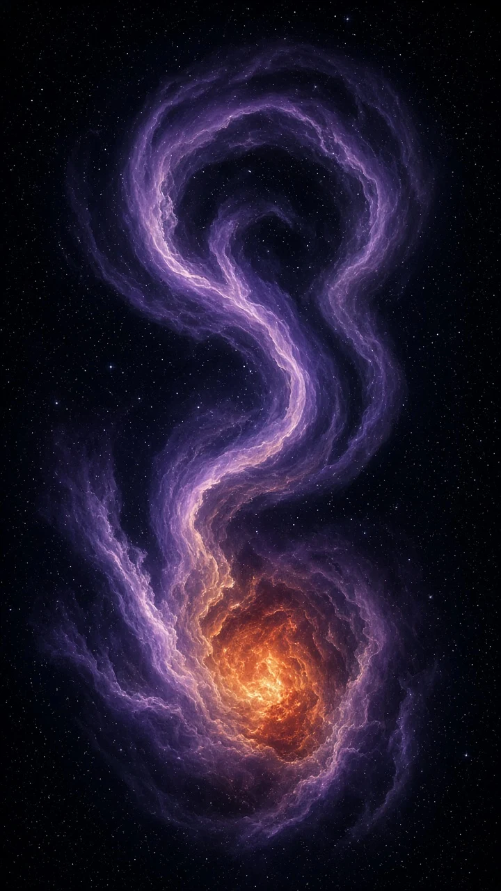 Ascending Cosmic Spiral with Safe Zenith Void for Mobile Interface