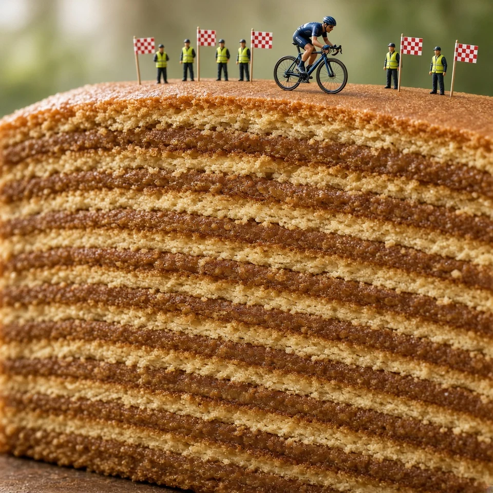 Geological Cake Strata and Miniature Course Markers