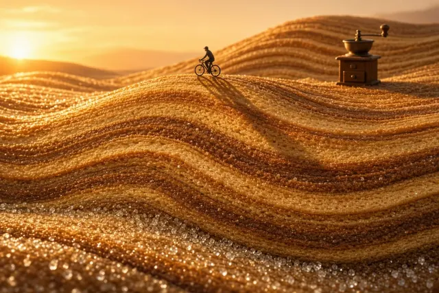 Golden Hour Sunset Over the Pastry Velodrome