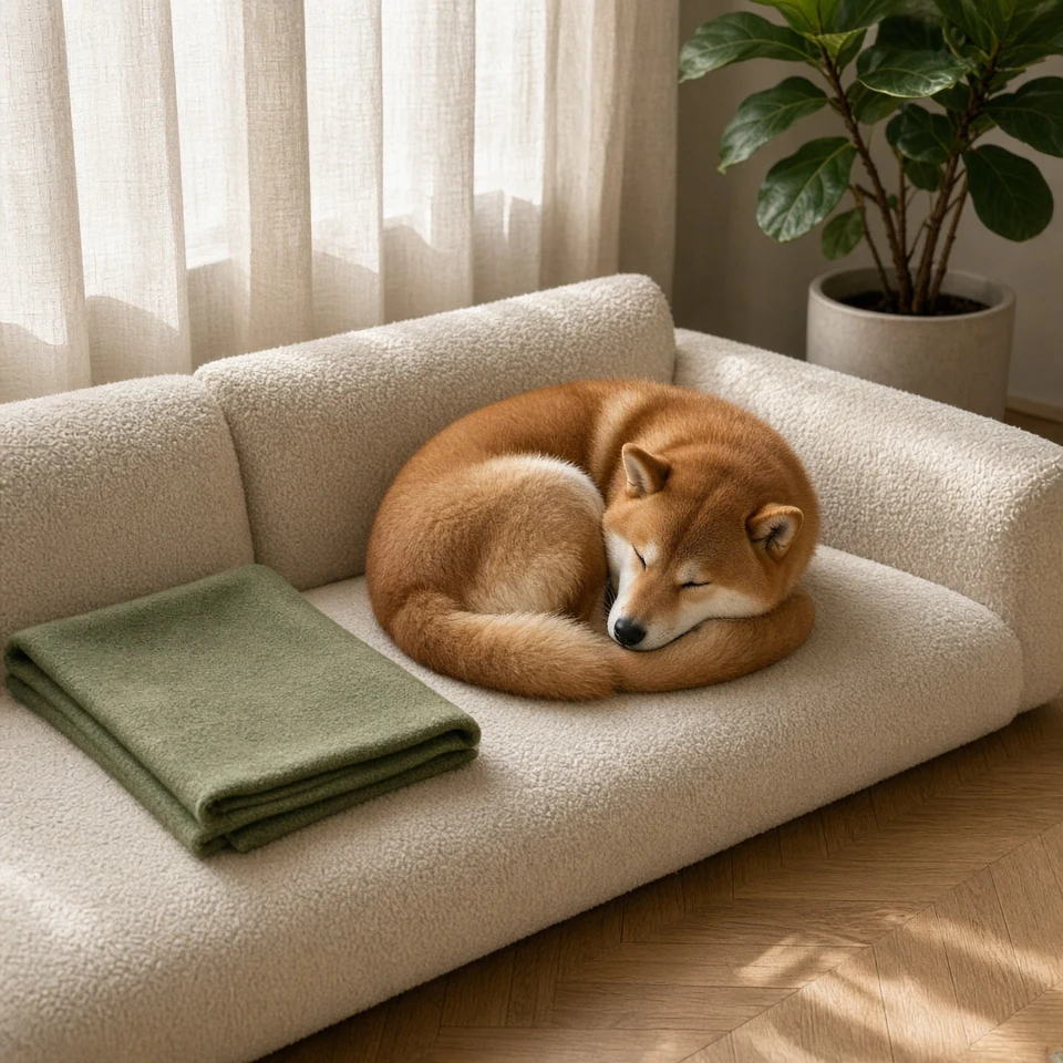 Minimalist Scandinavian Interior Croissant Shiba Snooze