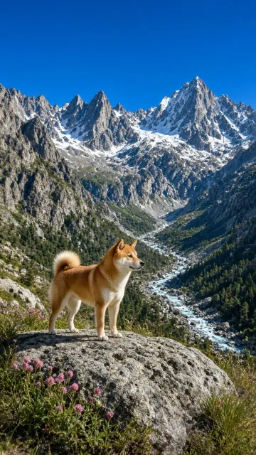 Japanese Alps Trail Trekker Panoramic Landscape