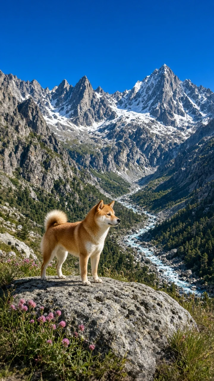 Japanese Alps Trail Trekker Panoramic Landscape