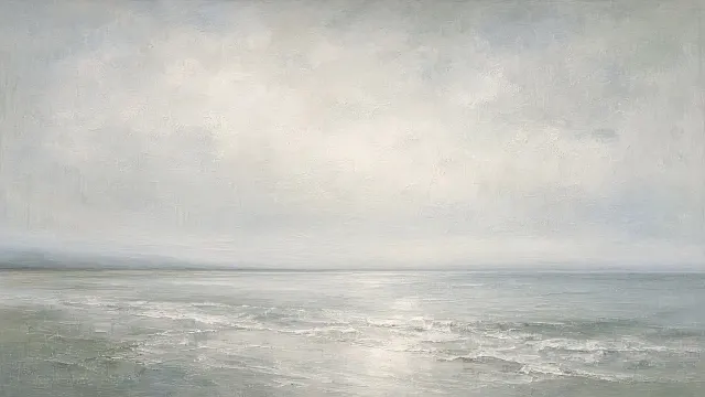 Soft Distressed Oil Glaze of Low-Tide Shorebreak