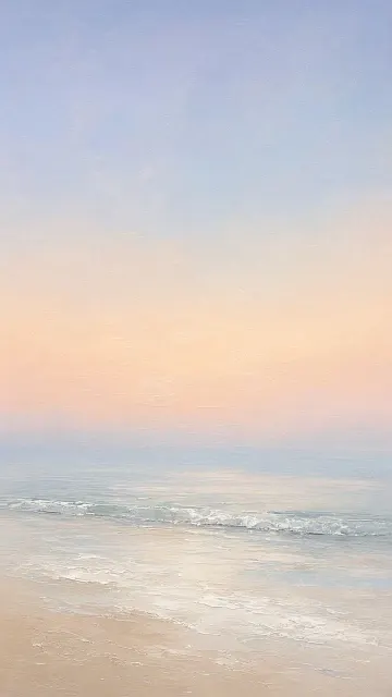 Minimalist Calm Pastel Waters with Safe Upper Phone Space