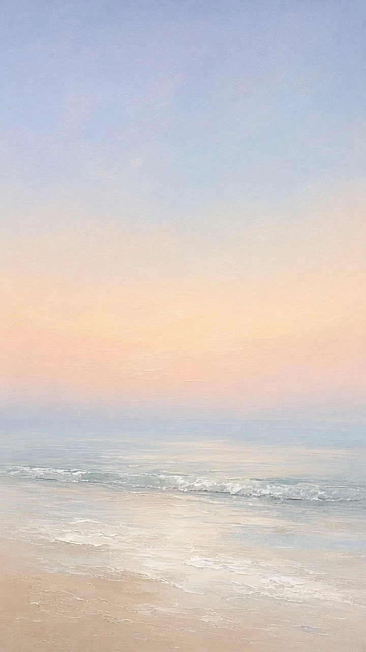 Minimalist Calm Pastel Waters with Safe Upper Phone Space
