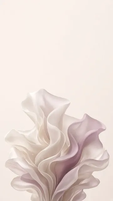 Ethereal Frosted Glass Petals in Monochromatic Chalk White