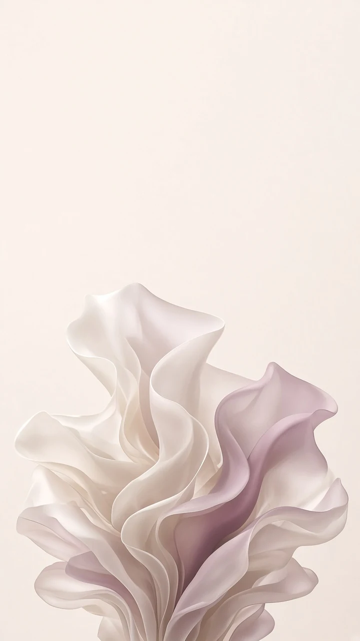 Ethereal Frosted Glass Petals in Monochromatic Chalk White