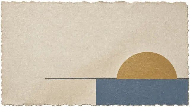 Geometric Bauhaus Color Block in Earthy Muted Pigments