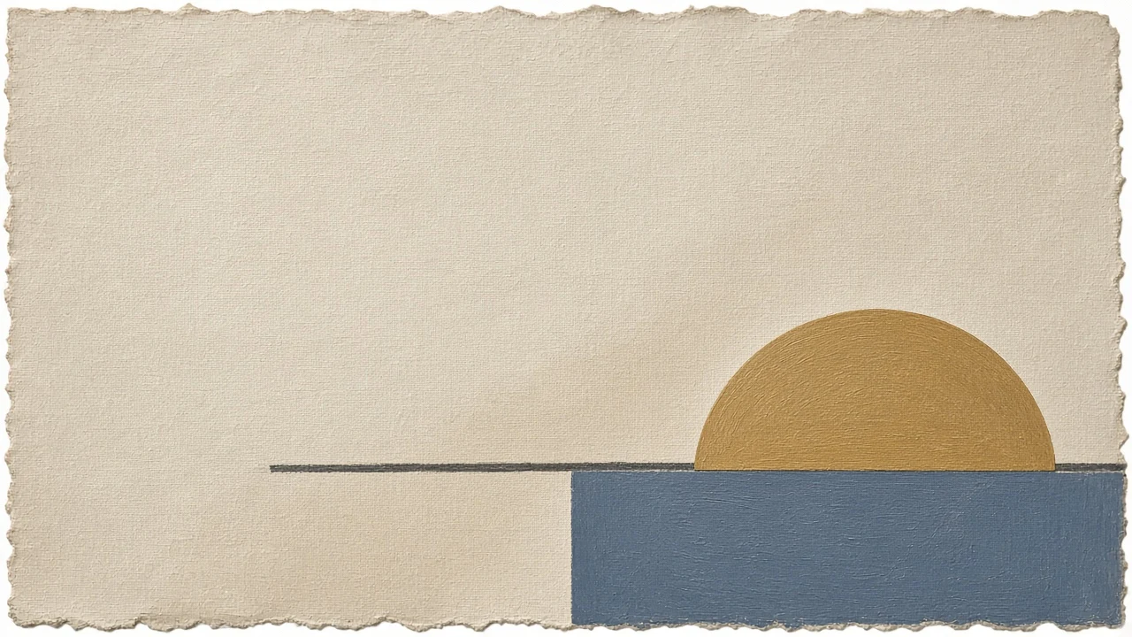 Geometric Bauhaus Color Block in Earthy Muted Pigments